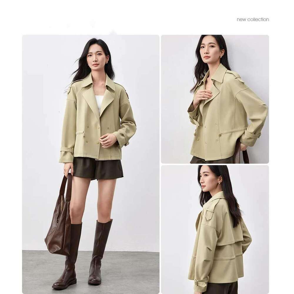Short Coat For Women Outerwears 2025 Spring New In Trench Femme Coats & Jackets Windbreaker Clothes