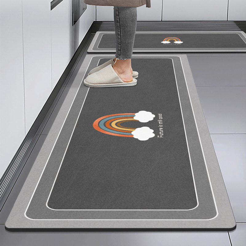 Bathroom Absorbent Foot Mat Kitchen Floor Mat Soft Household Non-slip Absorbent Mat Household Easy Care Floor Mat-image-1047977691