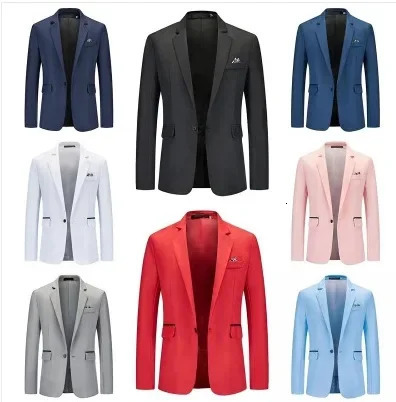 Autumn Mens Western-style Suit Single-breasted Casual Cross-border Fashion Outdoor Wear Mens Blazer 250306
