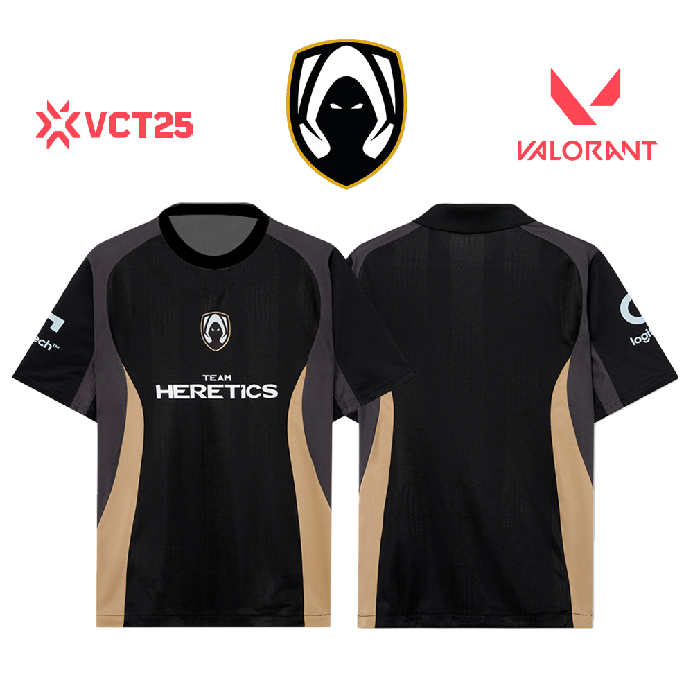 Men's T-shirts Team Heretics Valorant Esports Jersey 2025 Vct Club Training Uniforms for Men and Women Benjyfishy Custom t Shirts Sports Tops 4