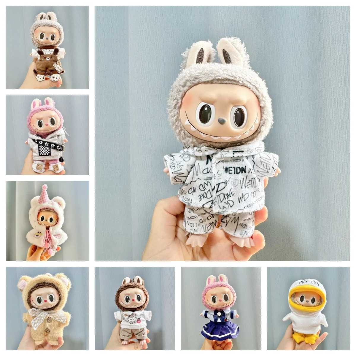 17cm Mini Plush DollS Clothes Outfit Accessories For Korea K Exo Labubu Idol Dolls alphabet Clothing GiftC250310-image-1048095814