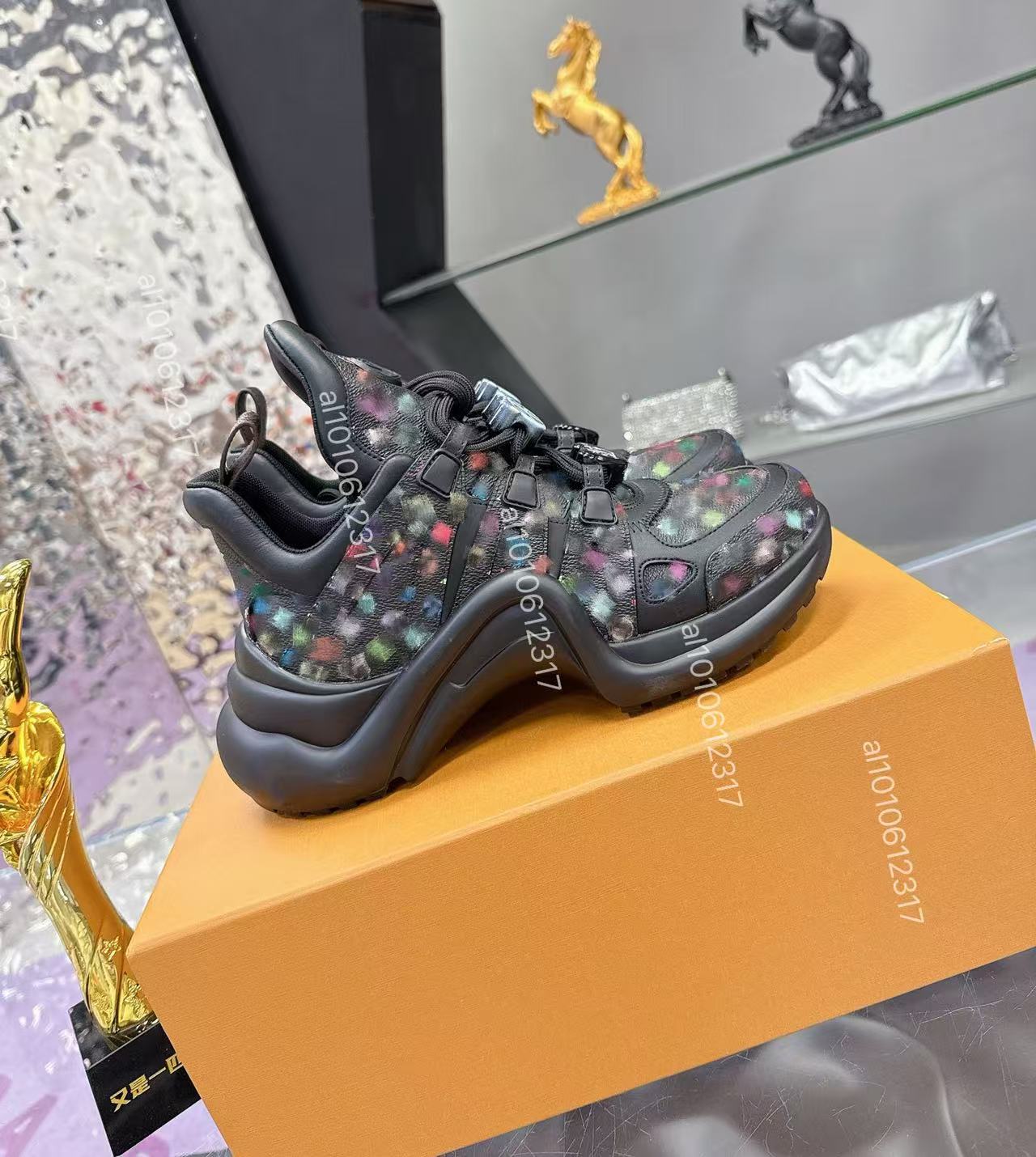 2025 Designer Women Casual Shoes Archlight calf leather Mesh Bow laces Bouncy Outsole Sneakers Luxurys Fashion Ladies Sports Shoes Size 35-41