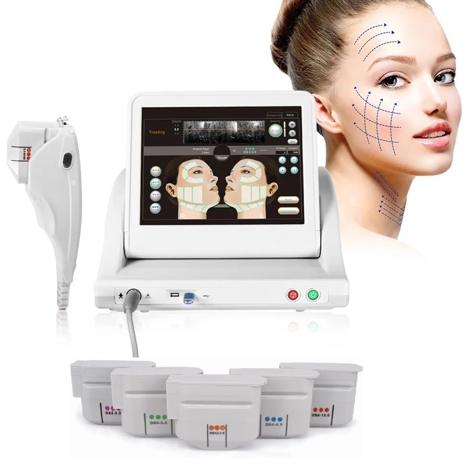 3/5-in-1 HIFU Machine for Face Skin Tightening Machine with 3/5 Cartidges Face and Neck Lifting Anti-aging Fade Wrinkle