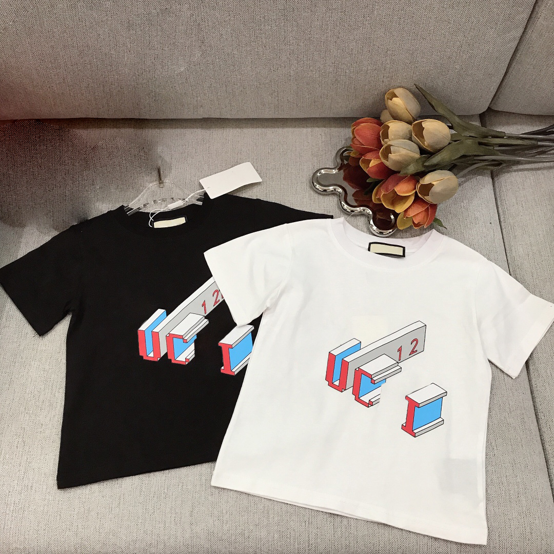 Designer Kids Clothes 25 Summer New Children Tshirt Luxury Kids Top Quality Tees Letter Print Girls Boys Tshirts Summer Baby Clothes Tshirts C L2605