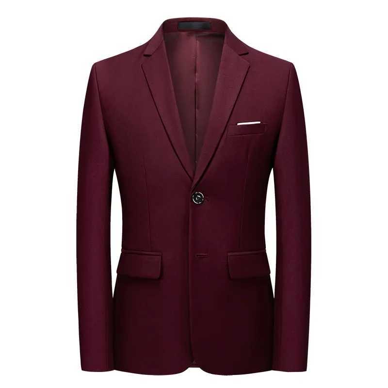 2023 Spring and Autumn New Mens Business and Leisure Single Piece Suit Two Button Mens Solid Color Suit Coat Top W250310
