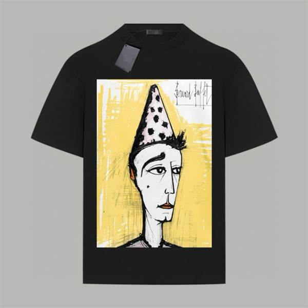 Man high street tshirt coton coton à manches à manches à manches courtes t-shirts couple modèles hommes et femmes coton crewneck imprimé à manche