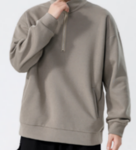 218 Turtleneck Sweatshirt for Men Autumn and Winter Thickened Loose Trendy Solid