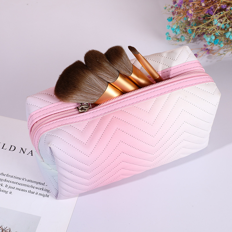 T225M Internet celebrity style women's PU leather gradient three-dimensional cosmetic bag