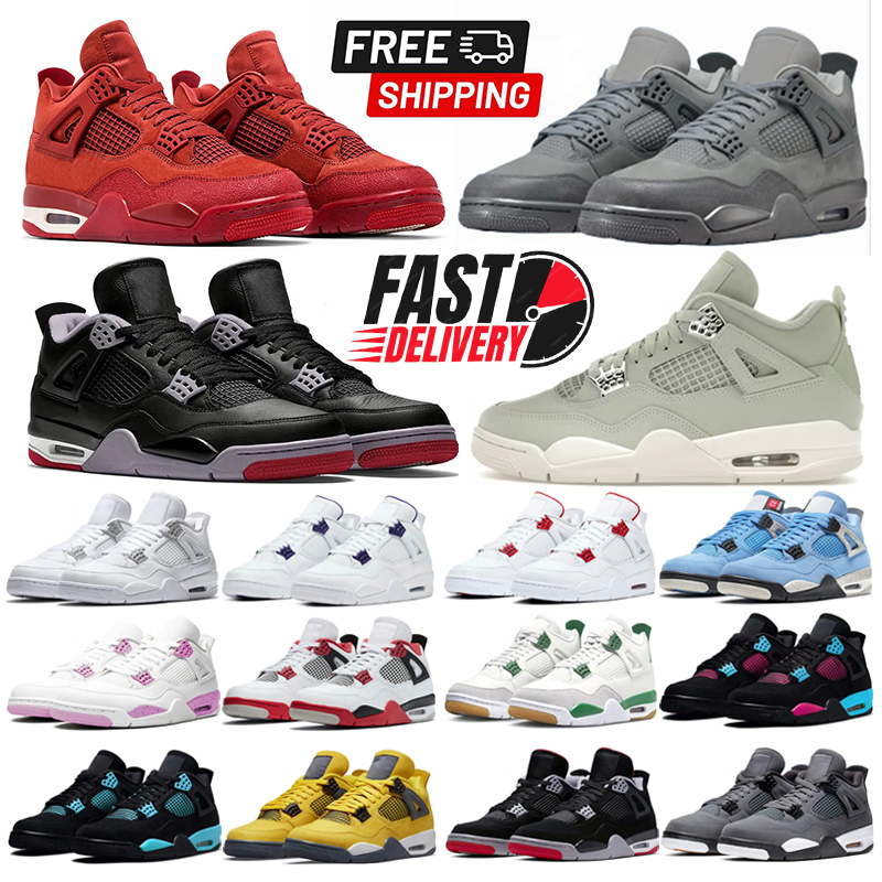 black Cats designer 4s basketball 4 Fear mens j4 sneakers White Thunder Cool Grey Cement Bred Money Military Women Outdoor trainers men shoes 36-