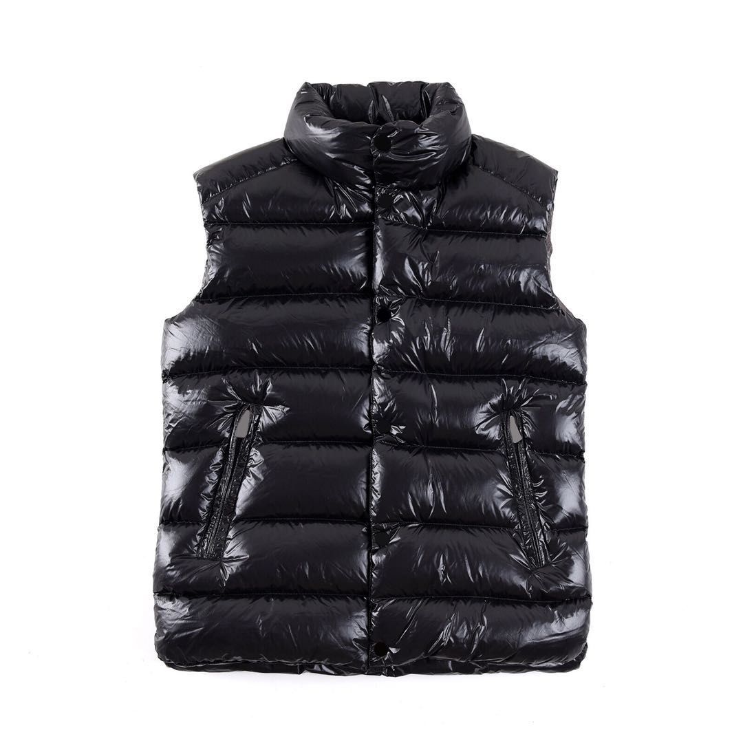 Stand-up Collar Down Vest Puffer Jacket - High Quality Brand Coat for Men and Women, Casual Street Style Coat Size 1-5-image-805950999