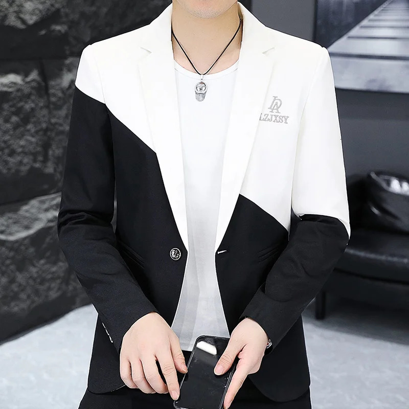 High Quality Autumn Fashion Handsome Business Casual Color Matching Slimfit Korean Suit Blazer Women Mens Clothing 250305