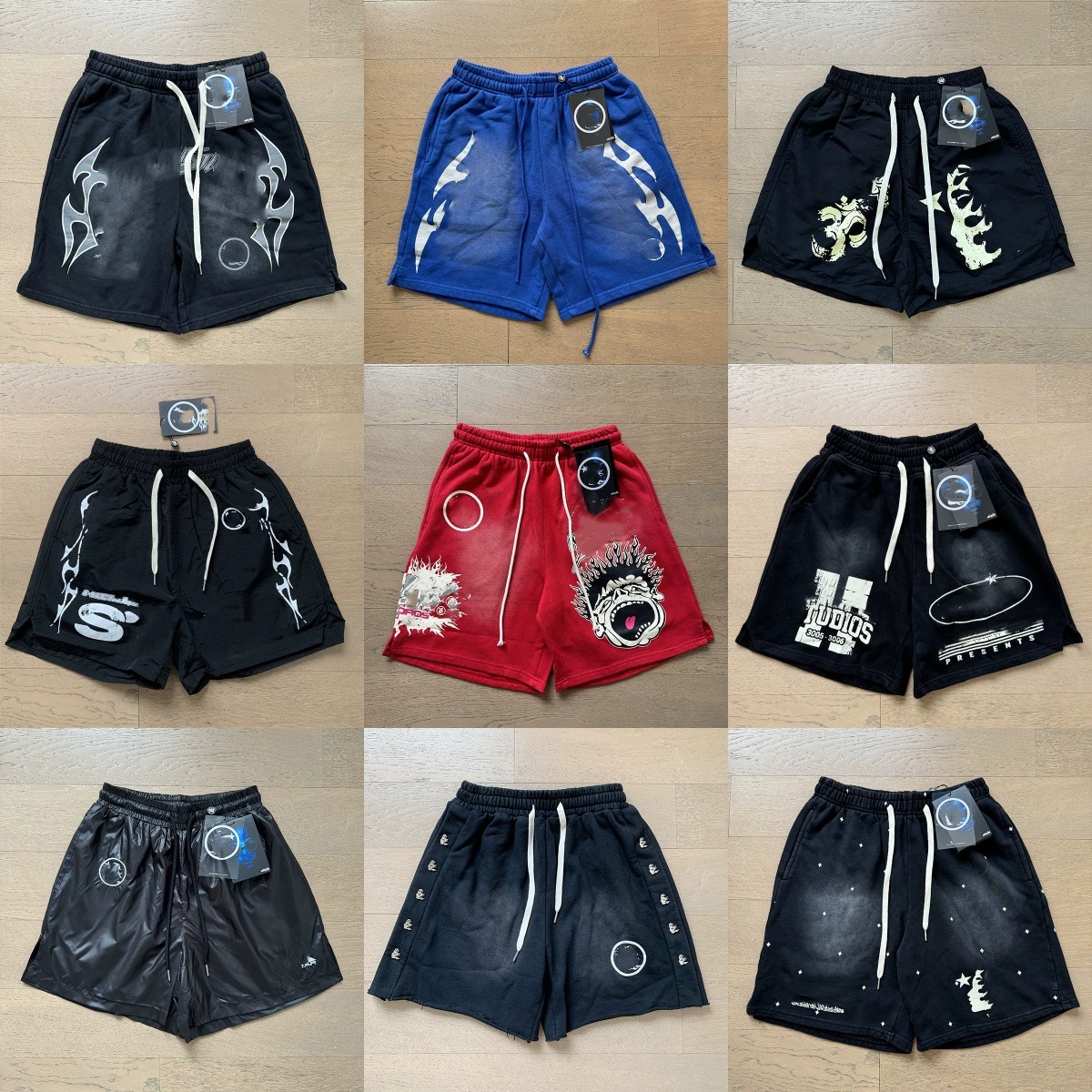 designer shorts mens shorts star men jorts Letter Graphic Print Washed Shorts Hip Hop streetwear unisex black cotton beach basketball running jumper