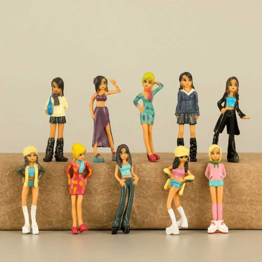 10Pcs Sexy Beautif Girl Figures Hot Girl Figurines Anime Dolls Model Dollhouse Decor Toy Micro Landscape Ornaments Scene Model K260326-image-1096835095