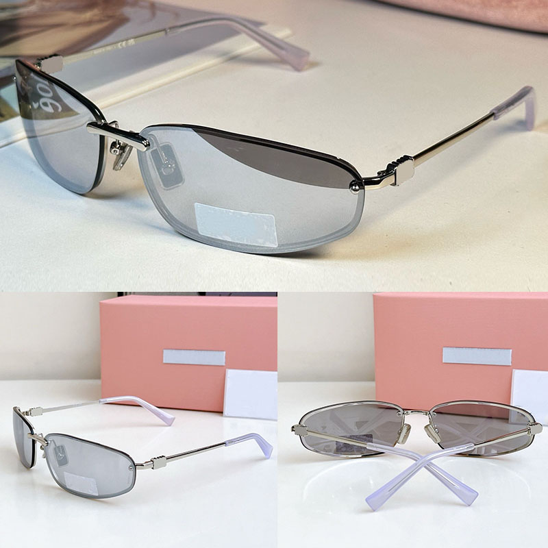Lunettes de soleil incurvé Designer Femmes Miroir de piste Miroir Lens Slumage des lunettes de soleil étroites Sunshade ovale Internet Red Sweet