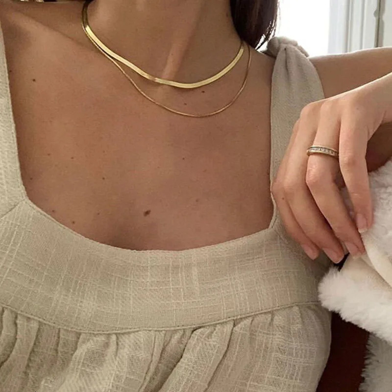 High Quality Korean 18k Gold Plated Fine Jewelry Women Fairy Double Chains Necklaces for Female Star Moon Pendant Mom Gifts250304