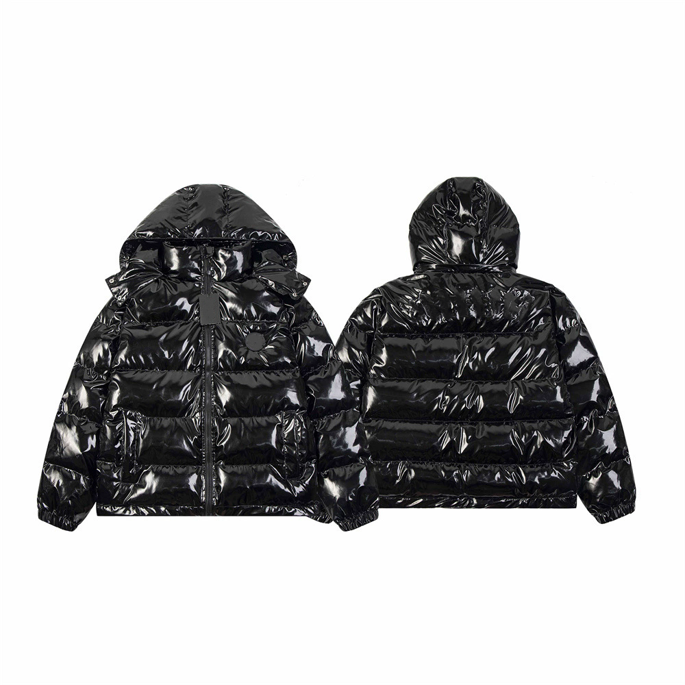 Men's Warm jacket men's hooded Jackets Bright PU leather jacket thick down cotton jacket for autumn and winter seasons Coats For Mens and