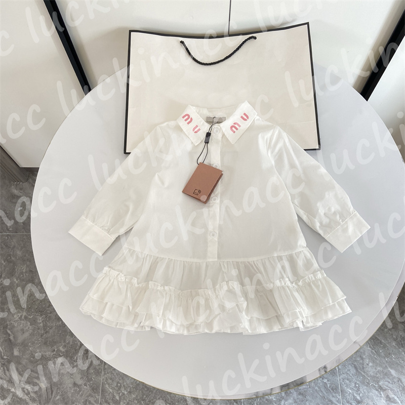 Designer Kids POLO Dress Fashion Summer Shirt Dresses Little Girls White Skirt Babies Youth Girls Dress Luxury Party Dresses With Tag