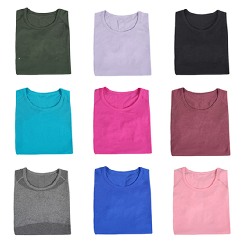 Women's yoga clothes sports short sleeves refreshing summer sweat absorbing high elasticity gym sports and fitness fashionable short sleeves-image-891742481