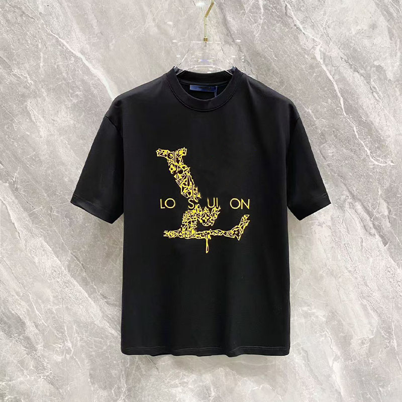 Designer Brand Luxury Mens T Shirts Soft Cotton Short Sleeves T-shirts Summer Casual Comfort Men&#039;s Clothing Apparel Tees Tshirts Black White-image-758632187