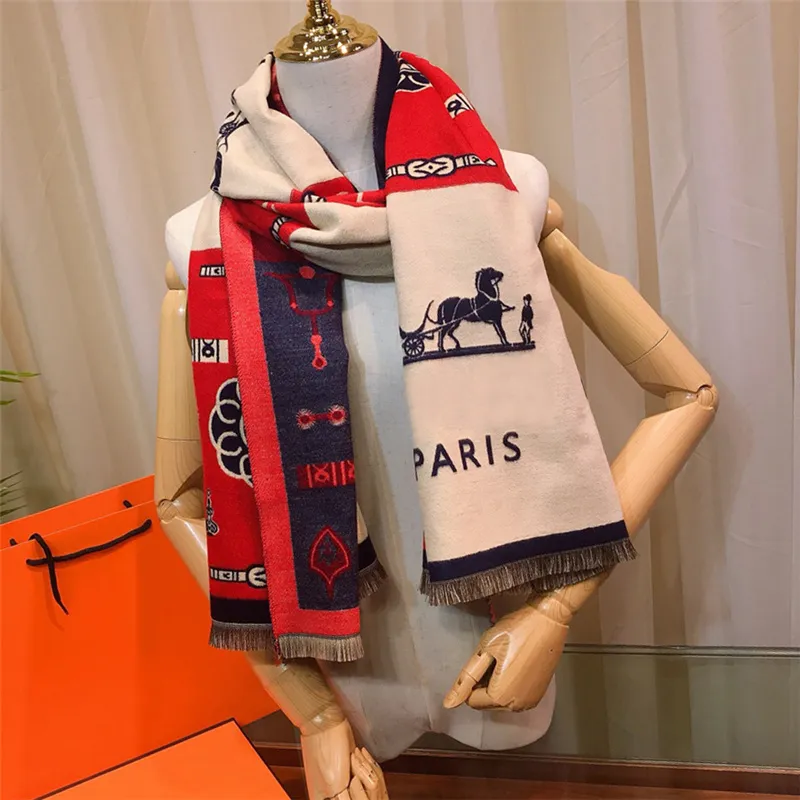 Luxury Designer Scarfs For Women Men Fashion Silk Scarf Brand Wool Scarves High Quality Winter Warm Shawl Ladies Pashmina 4 Colors