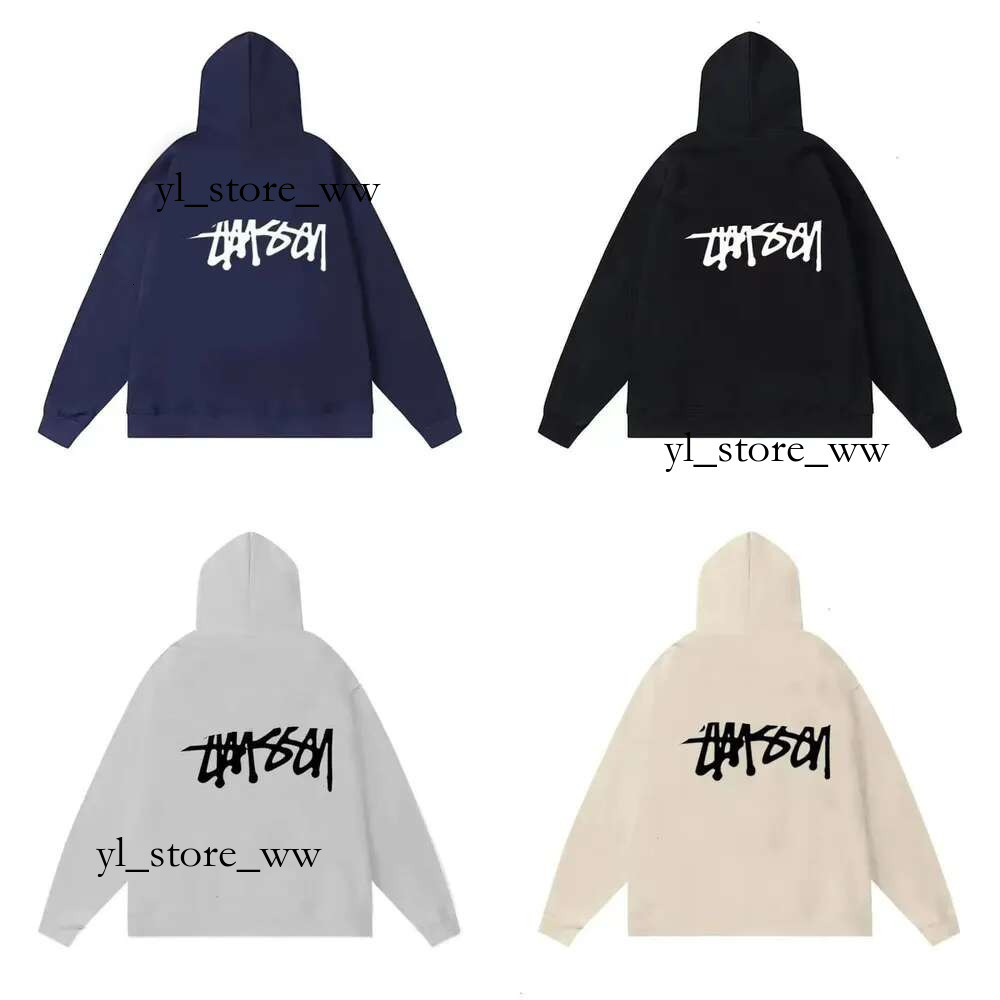 Stus Hoodie Designer Fashion Luxury Classic European Graphic Puffer Hoodie Letter Printing Pullover Mens Womens Zipper Casual Clothespure Cotton Hoo