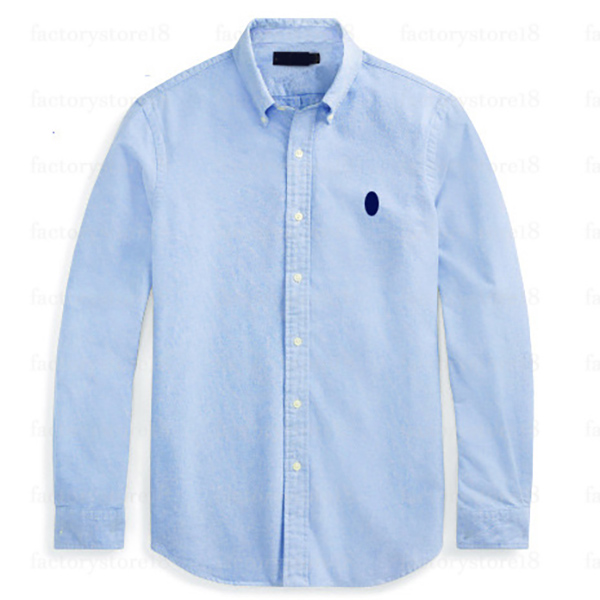 Luxury Designer Shirt Mens Dress Shirts Casual Men Long Sleeved Brand Cotton Shirt Mens Casual Shirt Coat Cardigan Oxford shirt Solid Color Shirt