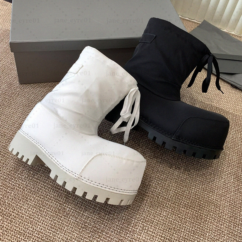 Classics Alaska Boot basse bottes de neige noire Bottes de ski chaud nylon rond Botte Men d'hiver Boots non glissants Boots à crampons en haut en