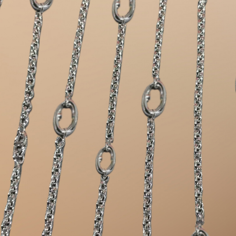 Bracelet de luxe pour femme, chaîne de taille, collier - 120 cm, 160 cm, haut V or et argent, livré avec un coffret cadeau parfait