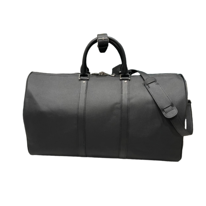 High Quality Women Handbag Duffel Bag Leather luggage travel Tote Big size flower checkers grid serial number date code-image-688187464