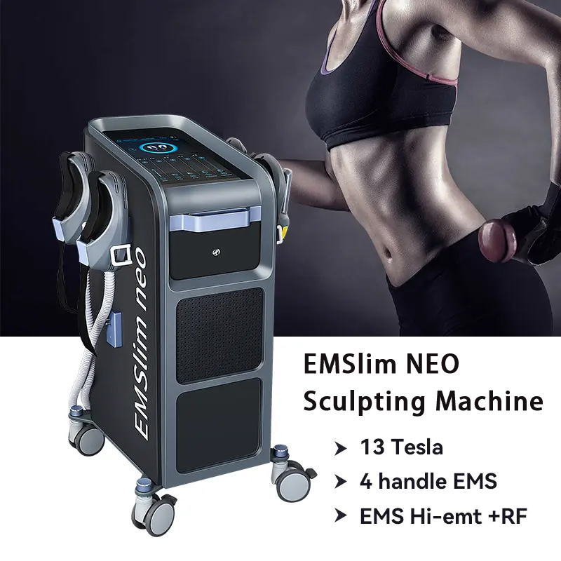 New Arrival EMS RF NEO Fat Burning Muscle Toning Electrical Stimulation EMSlim HI-EMT Nova Body Contouring No Side Effect Weight Loss 4 Handles Mach