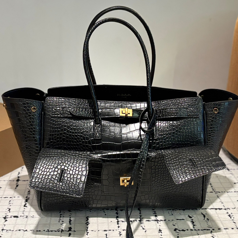 Grand sac de silhouette Crocodile à motifs de sac fourre-tout Sac à provisions Sac de créateur mode Cow Hide Real Le cuir sac à main Pocket inter