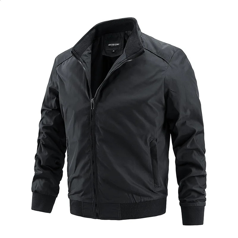 Spring and Autumn Jacket Mens Casual Windproof Military Outdoor Fashion Zipper Bomber Clothing Large Size 250312