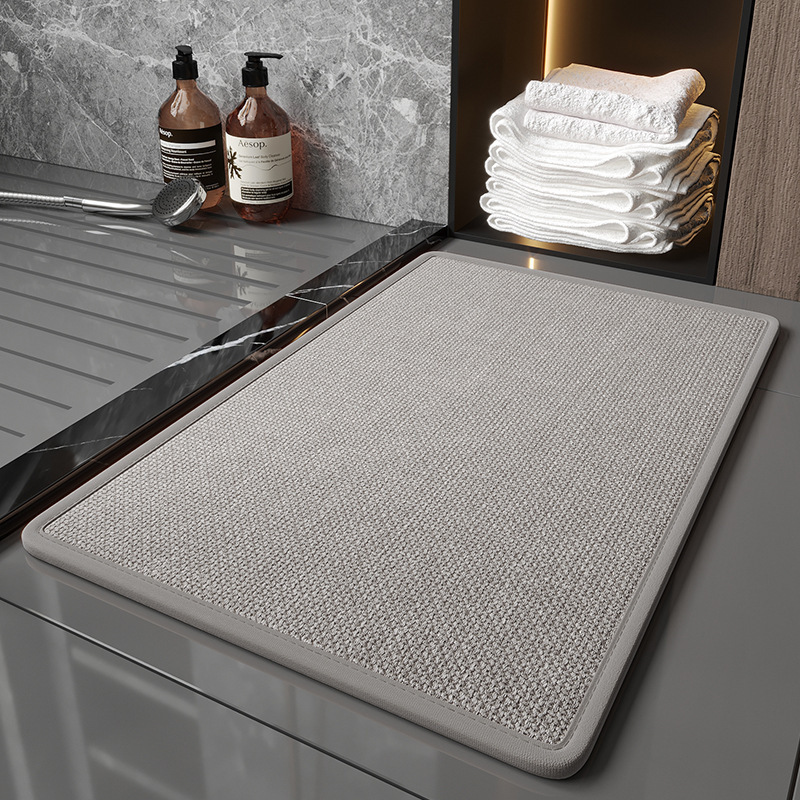 Bathroom Floor Mats Toilet Door Strong Water Absorption Non-slip Foot Mat-image-1048684595