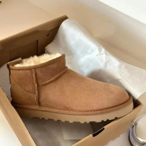 New Classic Women Mini Snow Boots Ultra Mini Genuine Suede Leather Cotton Booties With Children Boots