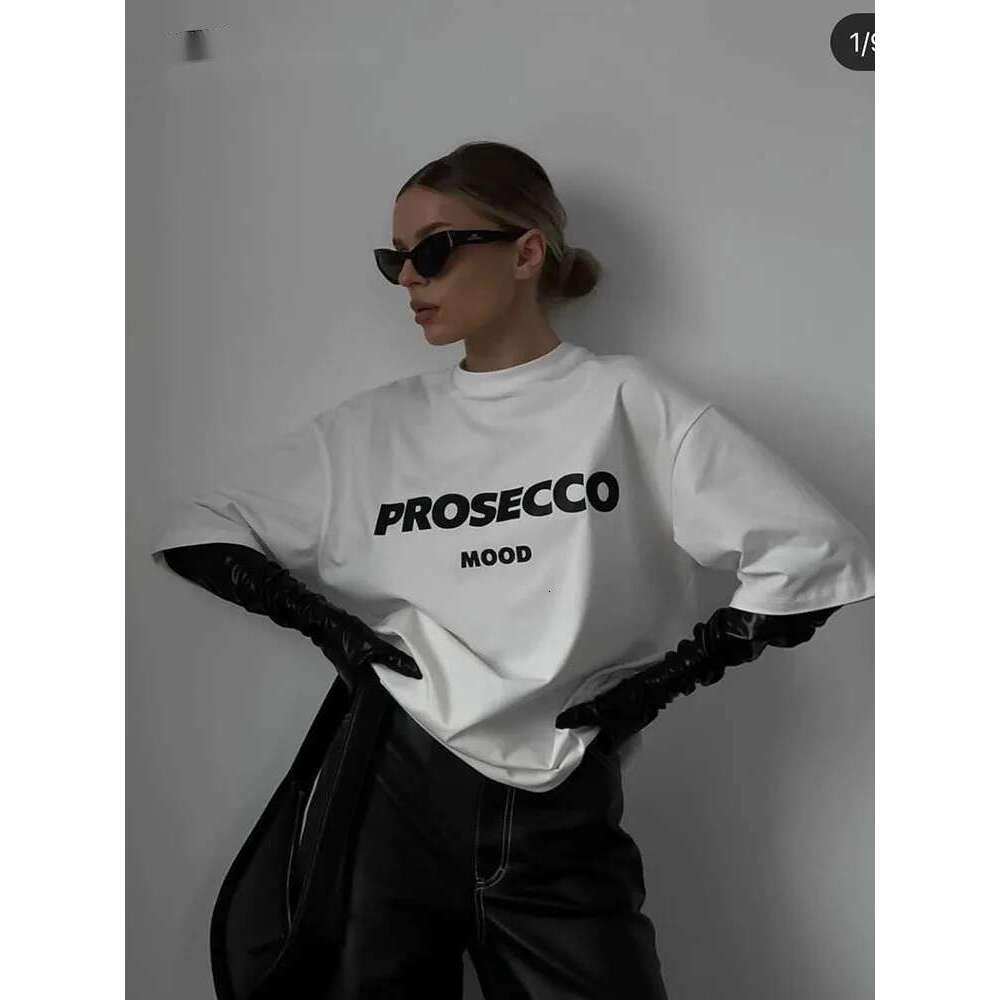 100% Cotton Letter Print T Shirt Women Summer New Basic Vintage Tee Casual Loose Chic O Neck Female Couple Tops