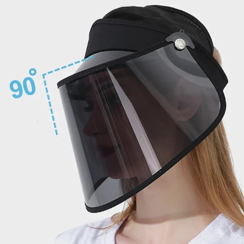 Outdoor Beach Camping Black Headband Sun Visor Hats for Women and Men Golf Caps UV Protection Empty Top Sun Hats 250311