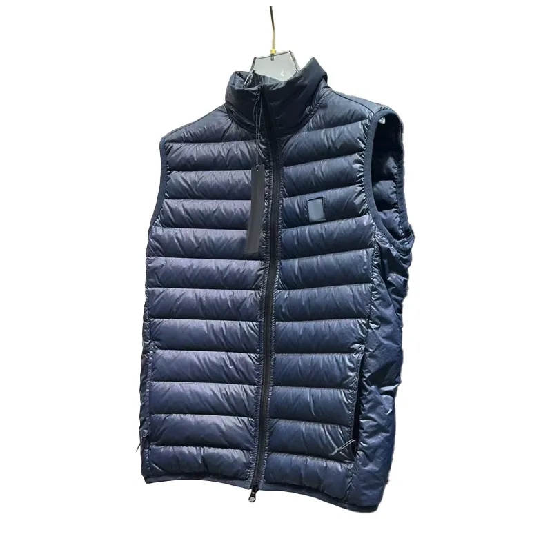 Men&#039;s Vests 2025 New Down Warm Coat Youth Vest Tide Collar Slim Vest Jacket-image-775210018