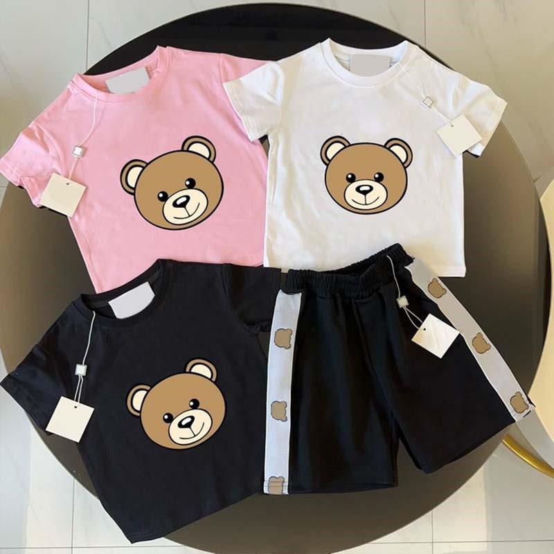 kids clothes clothing set Summer boys baby Children boys and girls short sleeved shorts set two piece set size 90-150-image-844535552