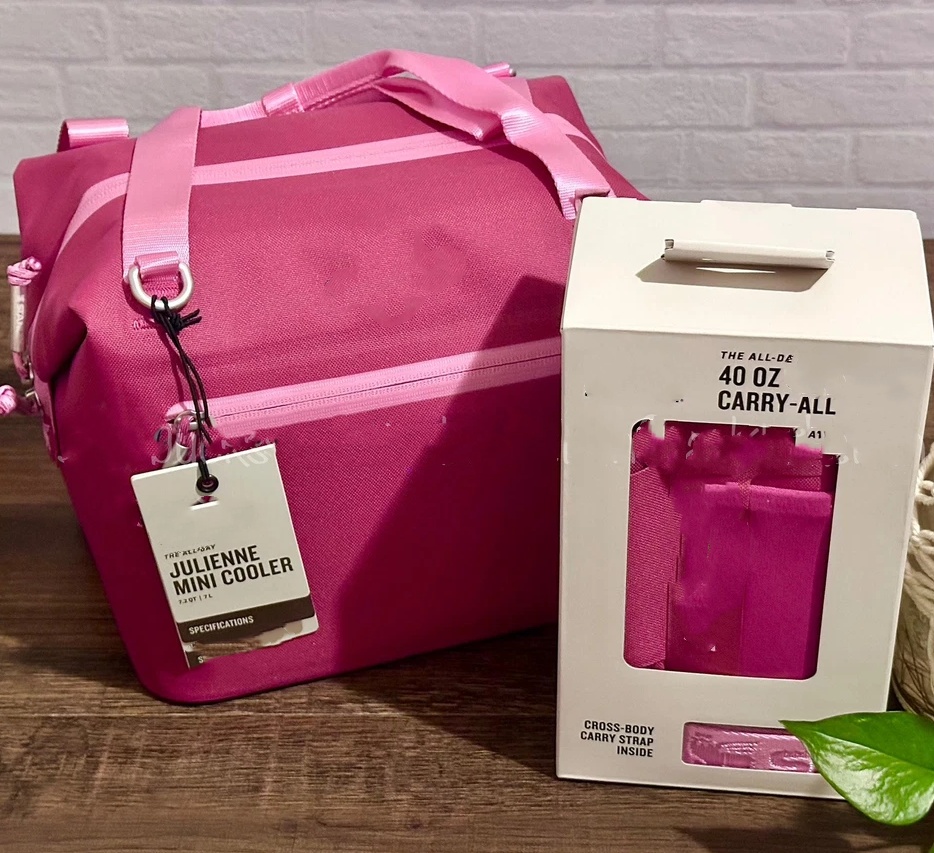 All Day Julienne Lunch Bags Mini Soft Cooler Lunch Bag Box Recycled Polyester Cooler Carry-All for 40oz Cup Crossbody Bag with Phone Pocket for C-image-760686290