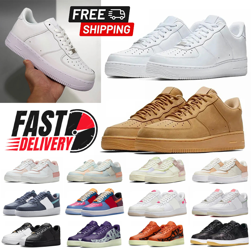 Designer Running One Mens Shoes Sneakers 1 Basse femme Triple Blanc Blanc Black Trainers Aura Pastel Pale Ivory Outdoor Sneaker