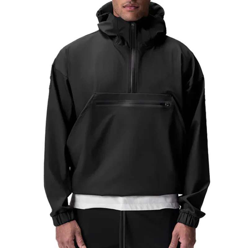 Men's Running Hooded Jacket Gym Fiess Hoodies Outdoor Sports Waterproof Coat Sportswear Training Workout Clothing Jackets