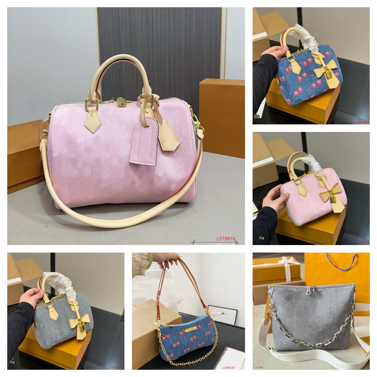 Femmes Luxury Denim Sacs Designer Liv Sac de chaîne de bobalage Sac à printemps épaule décontractée Speedys Denim Pillow Handsbag Coussin Satchel
