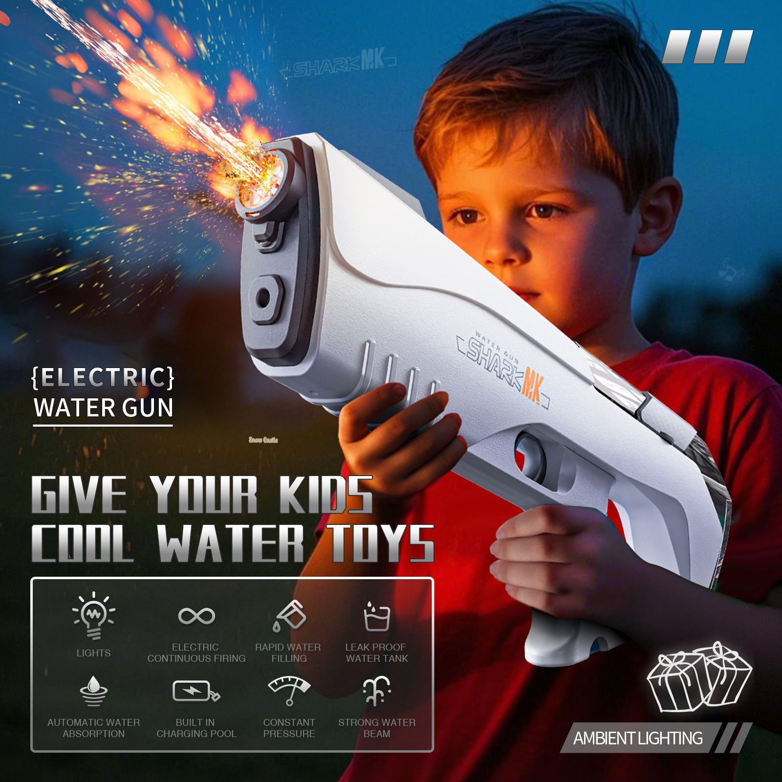 Electric Water Gun With Lithium Battery Large Capacity Automatic Spray Absorption Phantom Spitfire-image-1048832669