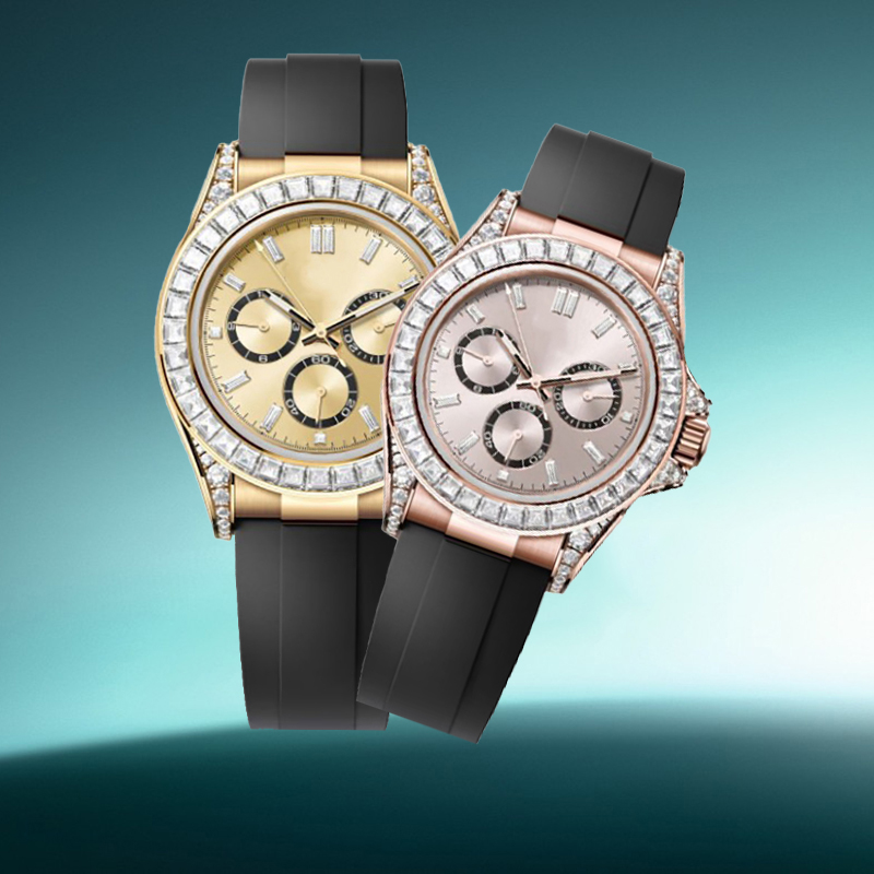 Luxury men's fully automatic mechanical watch 40mm beautiful appearance high-quality diamond ring watch 904L stainless steel ultra bright sapph