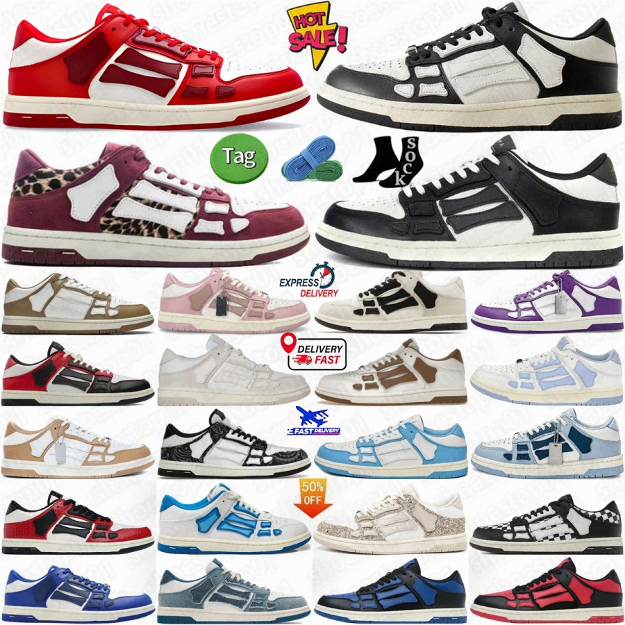 designer shoes Skel Top Low sneakers mens shoe Women Black White Varsity Ocean Sky Vintage Blue Quad Monogram Debossed Asphalt AlabasteRcXd#-image-971866277
