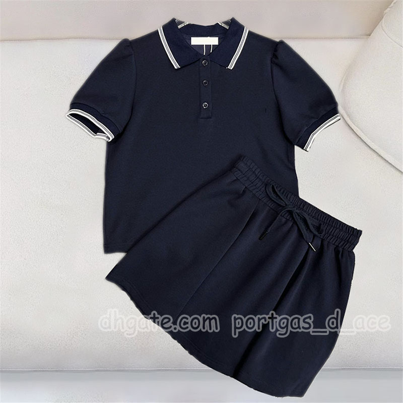 Designer Women Tennis Polos Skirts Letters Embroidered Summer Polo Neck t Shirt White Sports Tops Brand Waist Drawstring Elastic Skirts with Lini-image-974216092