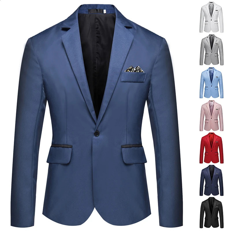 2023 Autumn Jacket Mens Fashion Casual Set Wedding Suitable for Formal Evening Dress Clothing 250305