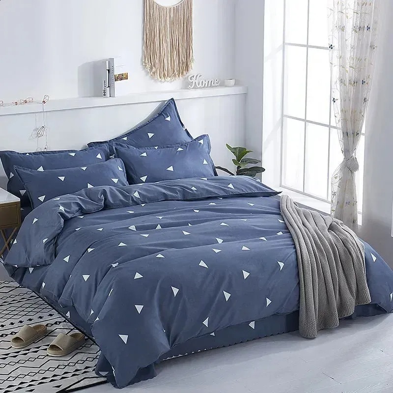 100% Cotton Pink Bedding Set Nordic Chic Duvet Cover Flat Sheet Pillowcase Soft Comforter Cover Bed Linen Boy Girl Home Textiles A1250734-image-1048872572