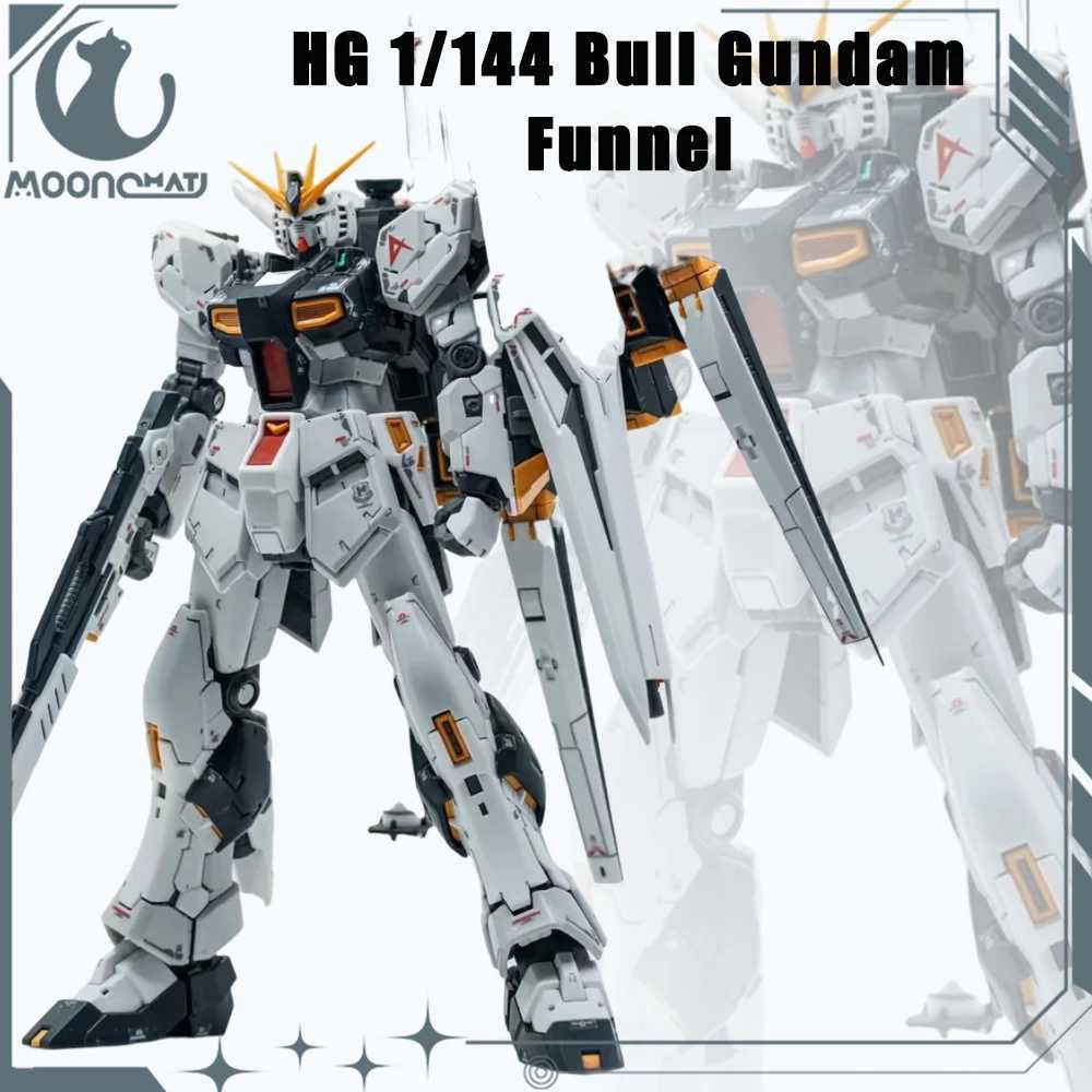 HG 1/144 Bull Gundam Funnel Anime Figure With Float Cannon Mobile Action Figurine Model ABS Assembly Model Mecha Robot Toy GiftsC250315-image-1048942412