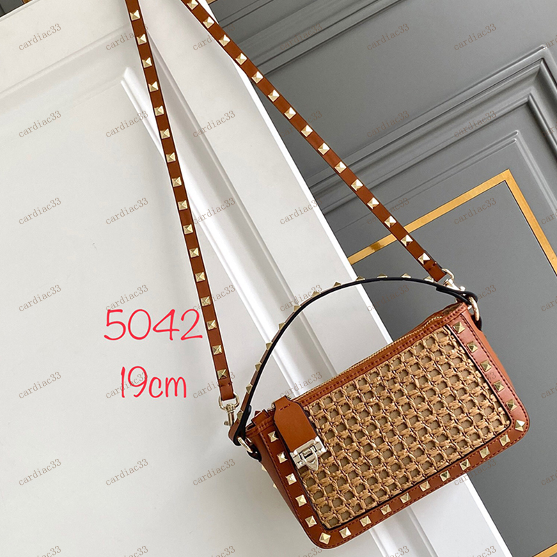 Designer bag luxury bag Small Lafite Grass with Leather Crossbody Bag single shoulder handbag cross-border high-quality square luxury handbag crossb